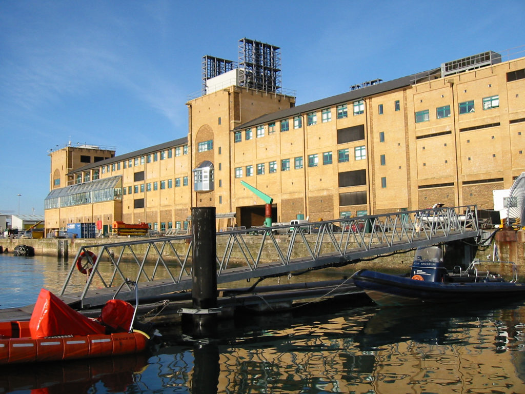 Building of the National Oceanography Centre Southampton seen from Empress Dock, Southampton, UK